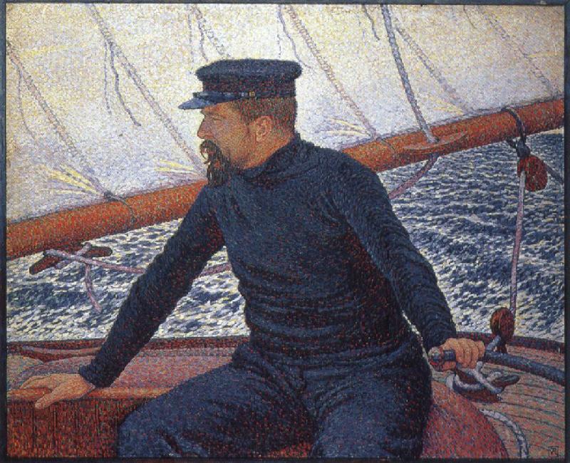 Theo Van Rysselberghe signac on his boat Spain oil painting art